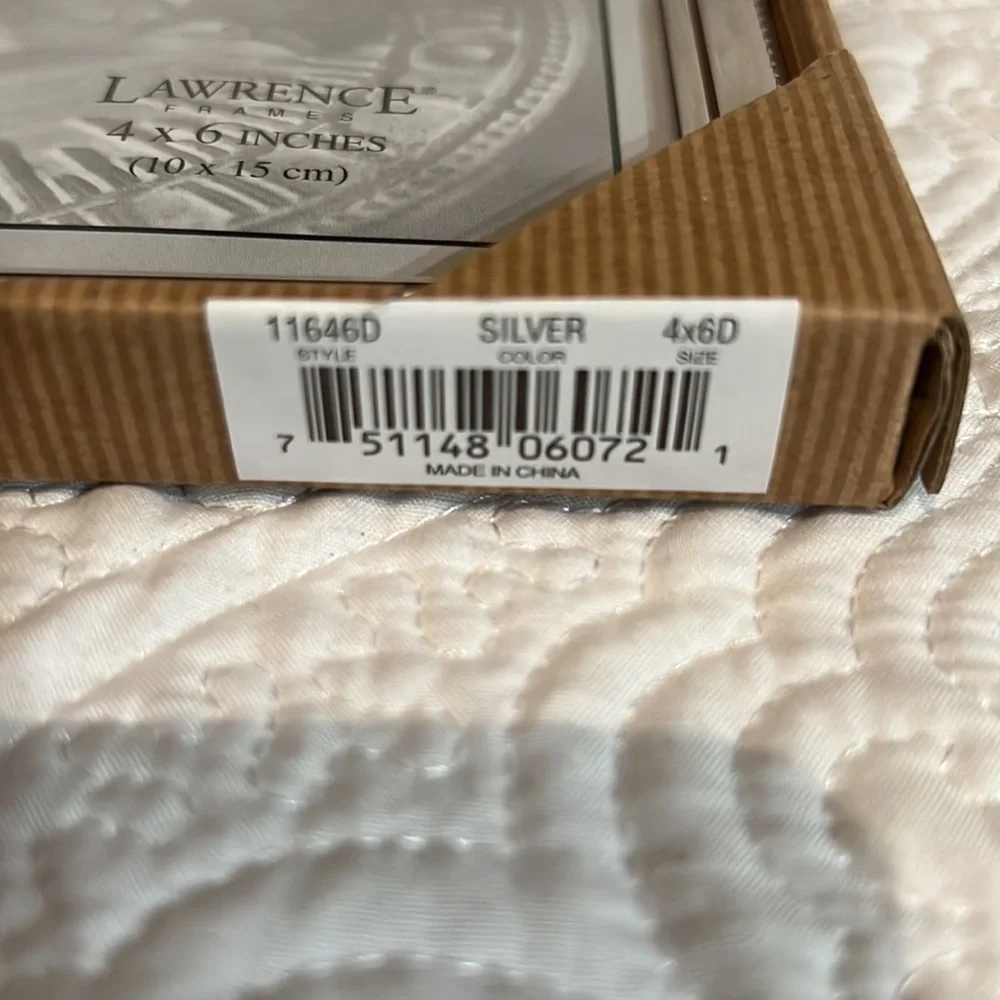 Lawrence Verona 4x6 silver‎ frames, NWT